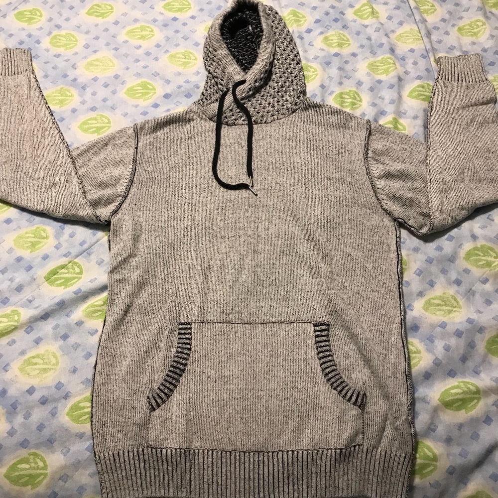 Knitted silver parkslope hoodie size:M